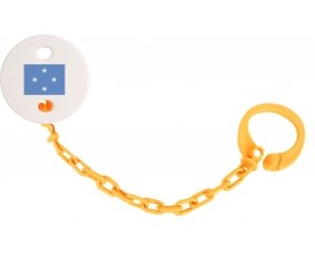 Attache-tétine Drapeau États fédérés de Micronésie couleur Orange