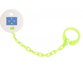 Attache-tétine Drapeau États fédérés de Micronésie couleur Verte