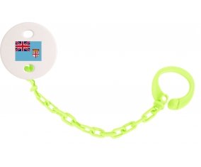 Attache-tetine Drapeau Fidji couleur Verte