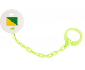 Attache-sucette Drapeau Guyane Française couleur Verte