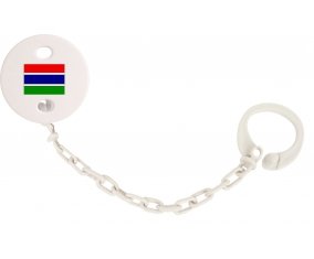Attache-tétine Drapeau Gambie couleur Blanc