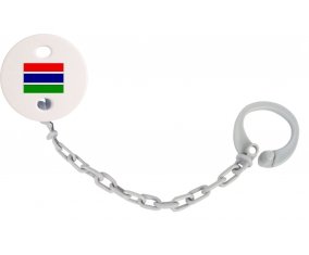 Attache-tétine Drapeau Gambie couleur Grise