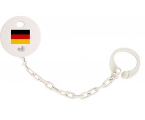 Attache-sucette Drapeau Allemagne couleur Blanc