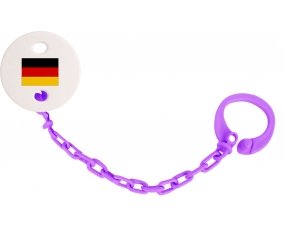 Attache-sucette Drapeau Allemagne couleur Violet