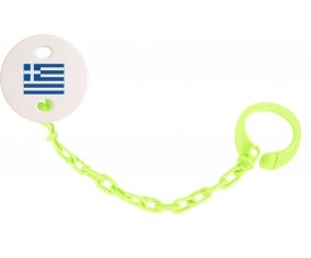 Attache-sucette Drapeau Grèce couleur Verte