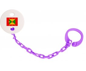 Attache-tetine Drapeau Grenade couleur Violet