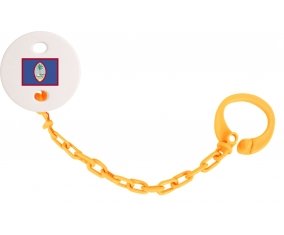 Attache-tétine Drapeau Guam couleur Orange