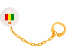 Attache-tetine Drapeau Guinée Bissau couleur Orange