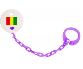 Attache-tetine Drapeau Guinée Bissau couleur Violet
