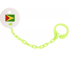 Attache-sucette Drapeau Guyane couleur Verte