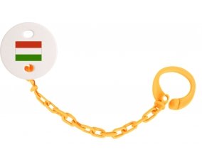 Attache-sucette Drapeau Hongrie couleur Orange