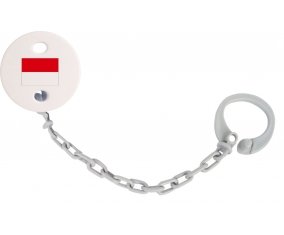 Attache-sucette Drapeau Indonésie couleur Grise