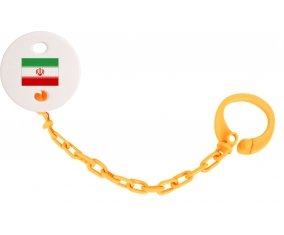 Attache-tétine Drapeau L'Iran couleur Orange