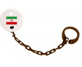 Attache-tétine Drapeau L'Iran couleur Marron