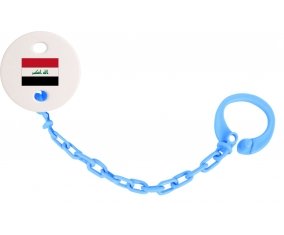 Attache-tetine Drapeau Irak couleur Bleu turquoise