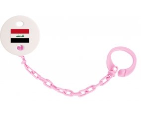 Attache-tetine Drapeau Irak couleur Rose clair
