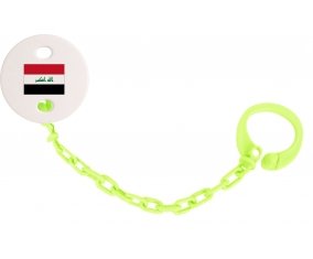 Attache-tetine Drapeau Irak couleur Verte