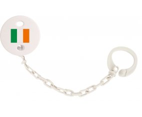 Attache-sucette Drapeau Irlande couleur Blanc