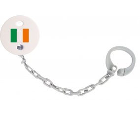 Attache-sucette Drapeau Irlande couleur Grise