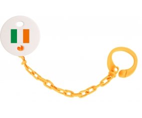 Attache-sucette Drapeau Irlande couleur Orange