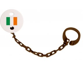 Attache-sucette Drapeau Irlande couleur Marron