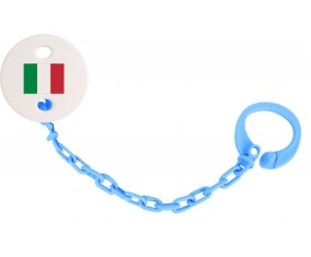 Attache-sucette Drapeau Italie couleur Bleu turquoise