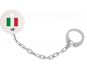Attache-sucette Drapeau Italie couleur Grise