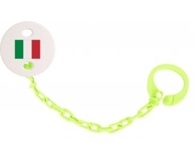 Attache-sucette Drapeau Italie couleur Verte