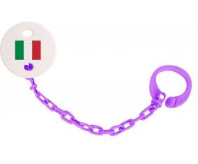 Attache-sucette Drapeau Italie couleur Violet