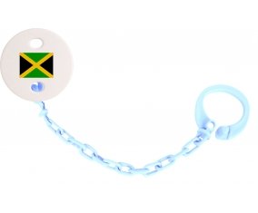 Attache-tetine Drapeau Jamaïque couleur Bleu ciel