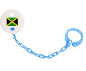 Attache-tetine Drapeau Jamaïque couleur Bleu turquoise