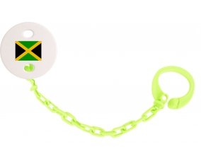 Attache-tetine Drapeau Jamaïque couleur Verte