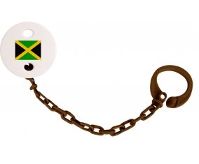 Attache-tetine Drapeau Jamaïque couleur Marron