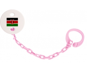Attache-tétine Drapeau Kenya couleur Rose clair