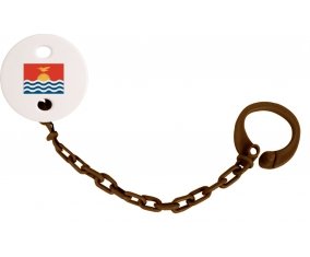 Attache-tetine Drapeau Kiribati couleur Marron