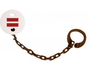 Attache-sucette Drapeau Lettonie couleur Marron
