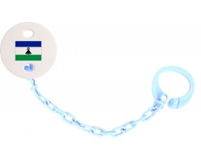 Attache-tetine Drapeau Lesotho couleur Bleu ciel