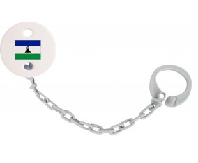 Attache-tetine Drapeau Lesotho couleur Grise