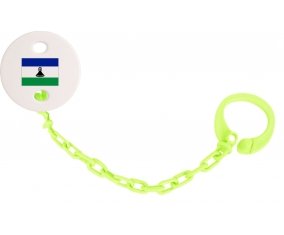Attache-tetine Drapeau Lesotho couleur Verte