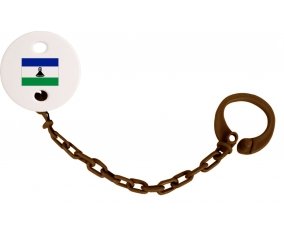 Attache-tetine Drapeau Lesotho couleur Marron