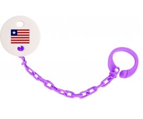 Attache-sucette Drapeau Libéria couleur Violet