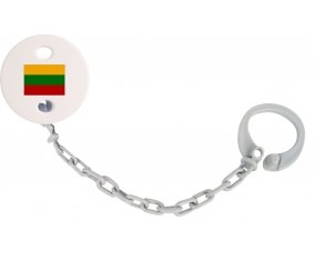 Attache-sucette Drapeau Lituanie couleur Grise