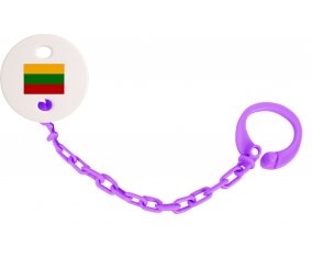 Attache-sucette Drapeau Lituanie couleur Violet