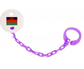 Attache-sucette Drapeau Malawi couleur Violet