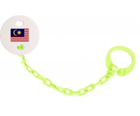 Attache-tétine Drapeau Malaisie couleur Verte
