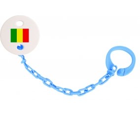 Attache-sucette Drapeau Mali couleur Bleu turquoise