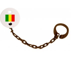 Attache-sucette Drapeau Mali couleur Marron