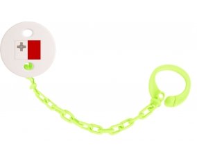 Attache-tétine Drapeau Malte couleur Verte