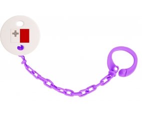 Attache-tétine Drapeau Malte couleur Violet