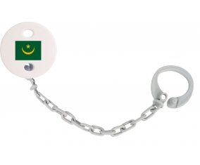 Attache-tétine Drapeau Mauritanie couleur Grise